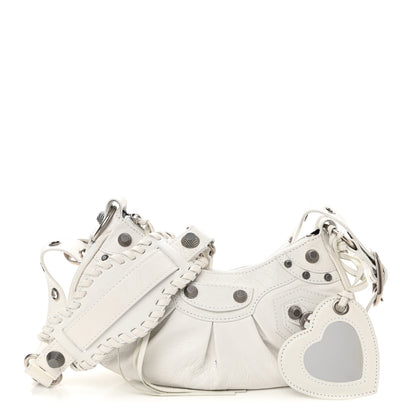 Balenciaga Agneau Arena Le Cagole Shoulder Bag XS Optic White 1 of 9