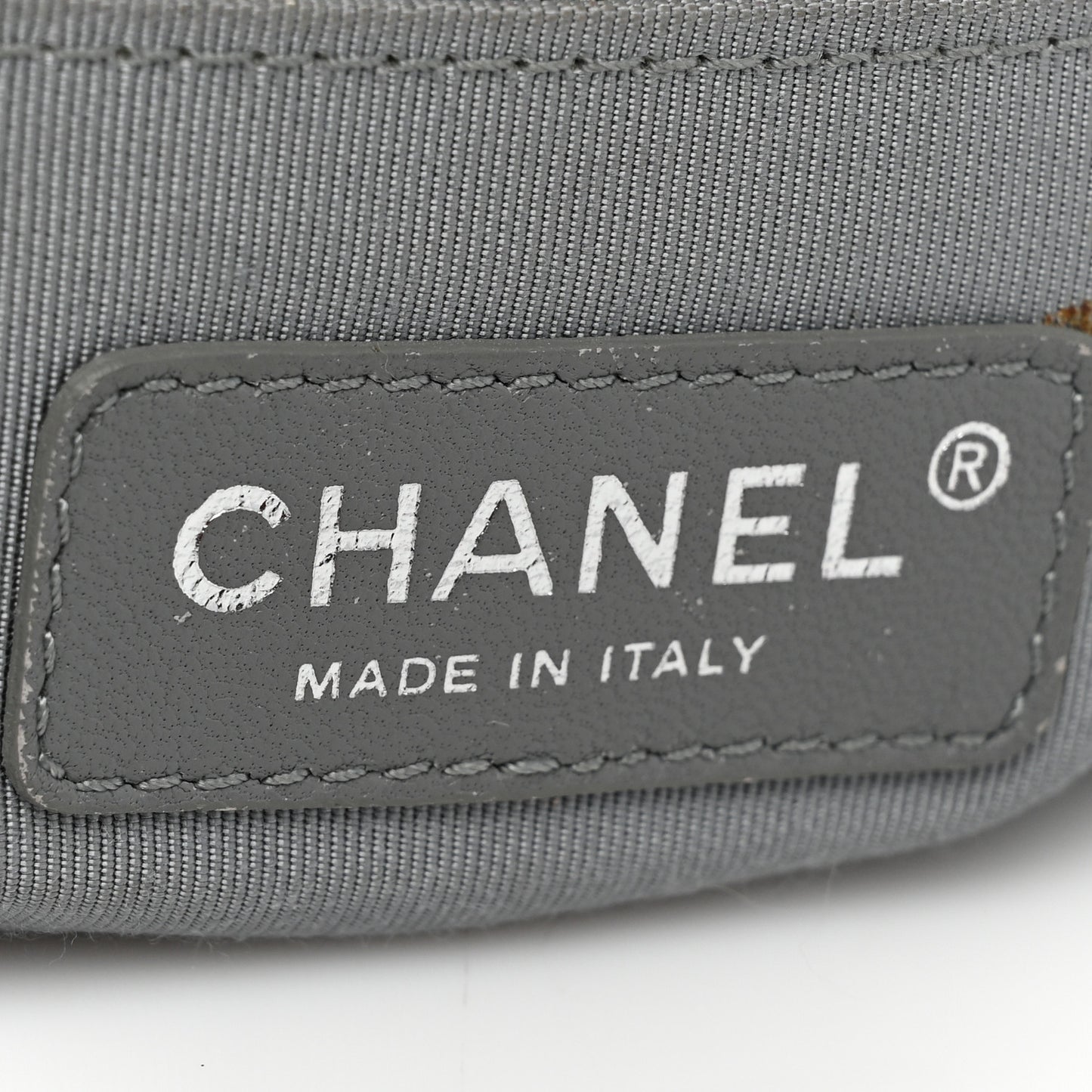 Glazed Calfskin Large Boy Flap Grey