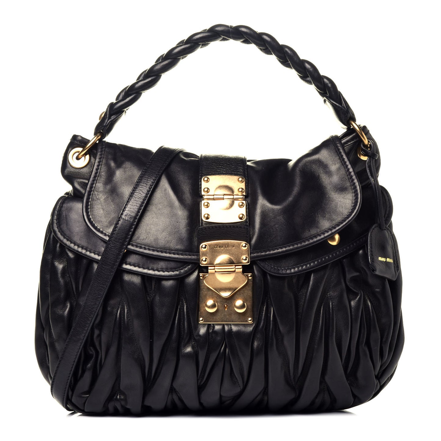 Nappa Matelasse Coffer Hobo Black