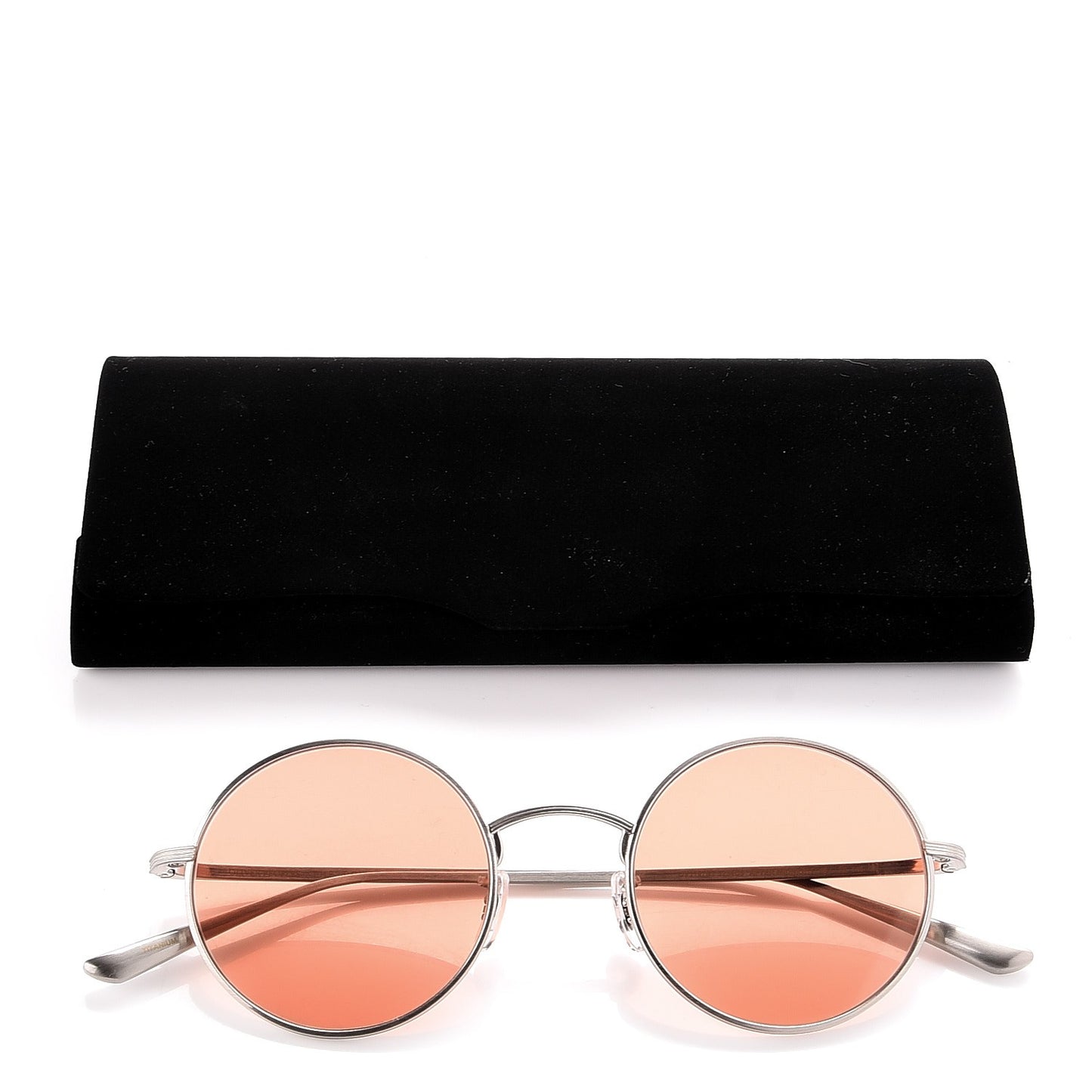 The Row After Midnight Round Sunglasses Pewter Pink