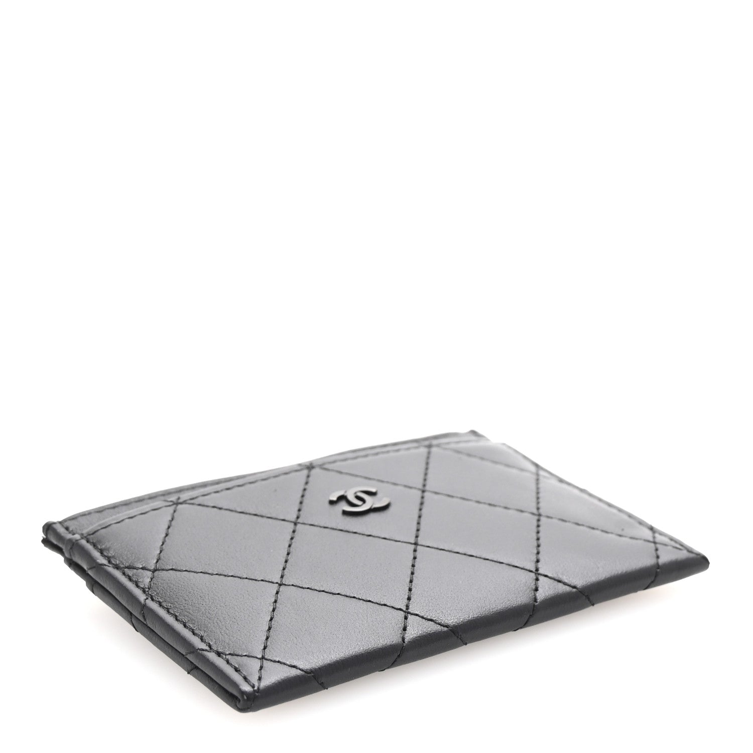 Chanel Calfskin Quilted Card Holder So Black 4 of 9