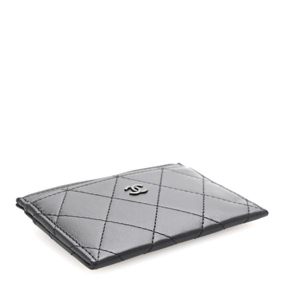 Chanel Calfskin Quilted Card Holder So Black 4 of 9