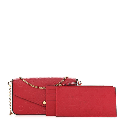 Louis Vuitton Empreinte Pochette Felicie Chain Wallet Cherry 1 of 13