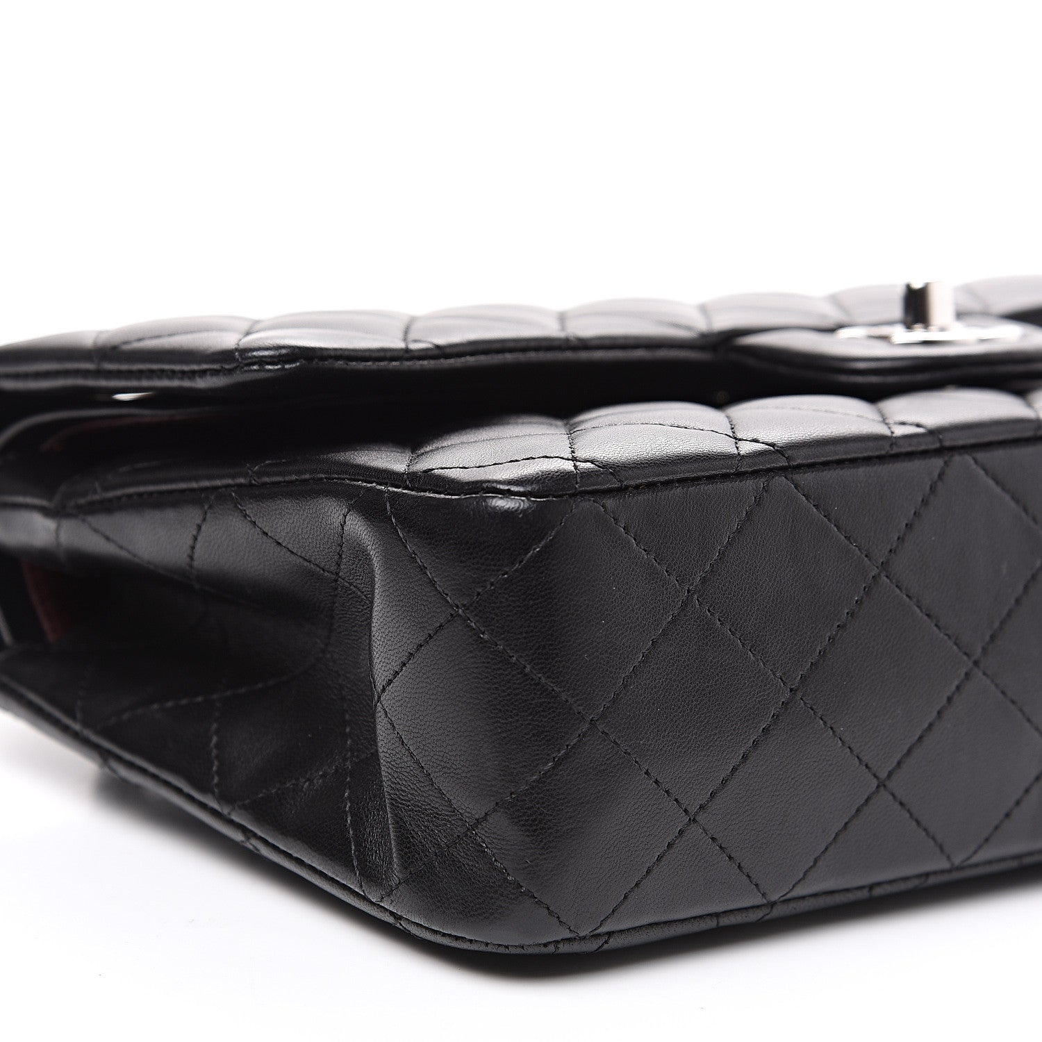 Chanel Lambskin Quilted Medium Double Flap Black 8 of 14