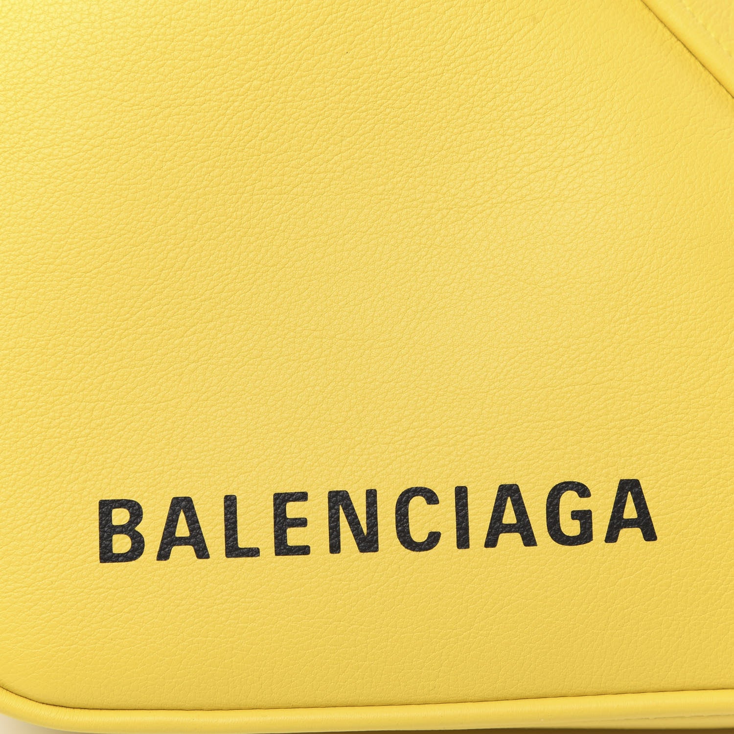 Balenciaga Shiny Day Calfskin Logo S Triangle Duffle Jaune Black 10 of 10