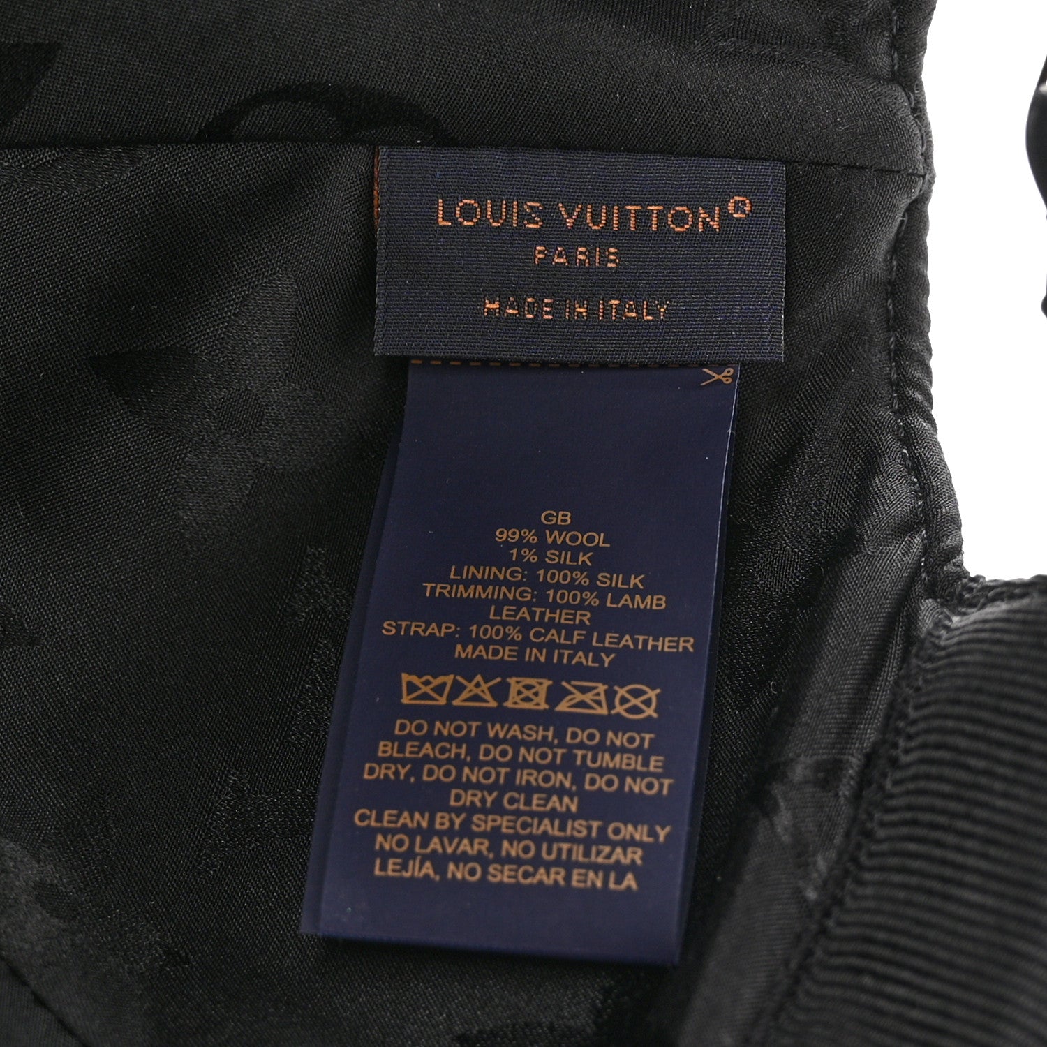 Louis Vuitton Wool Silk Monogram Endless Cap L Black 8 of 8