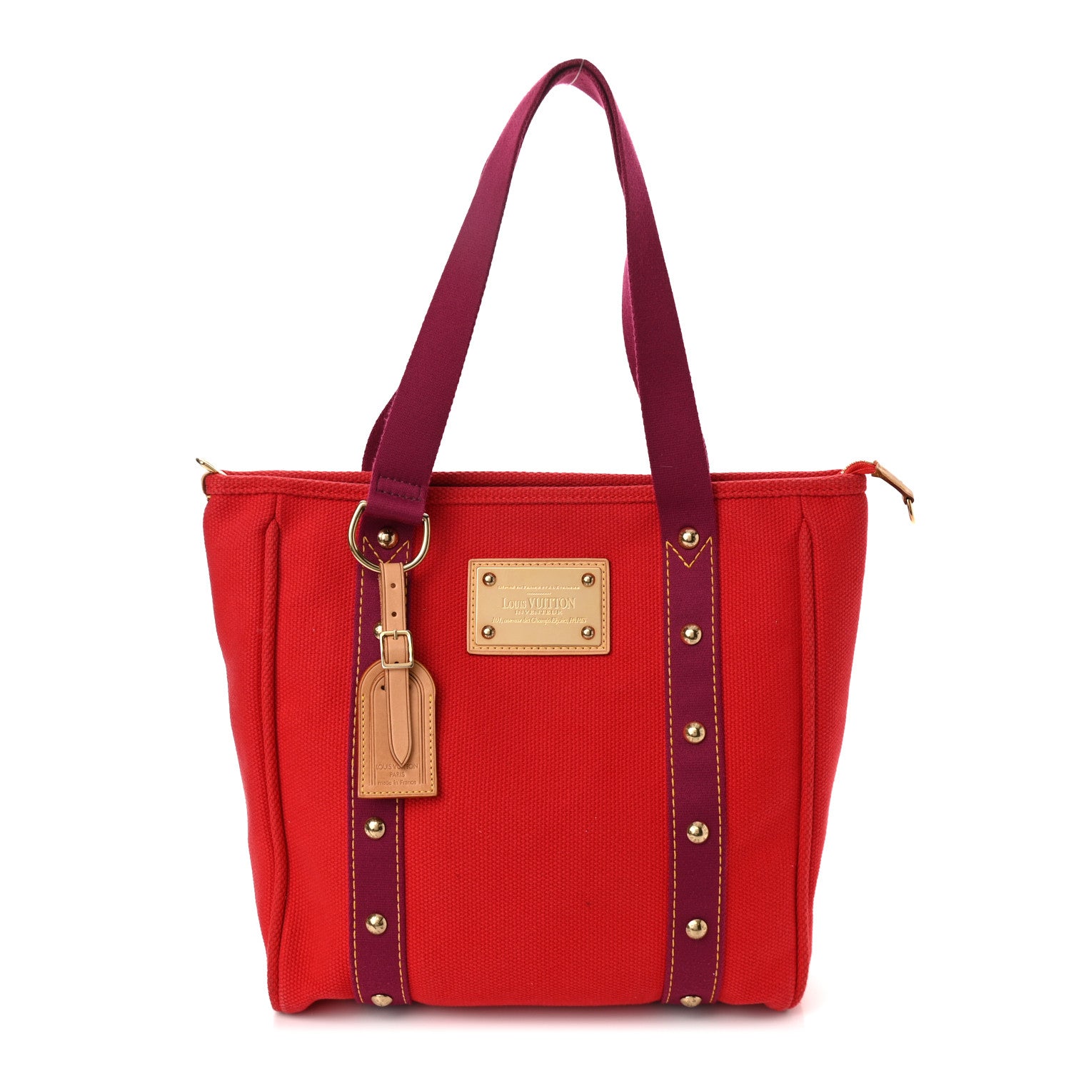Louis Vuitton Toile Antigua Cabas MM Red Pink 1 of 10
