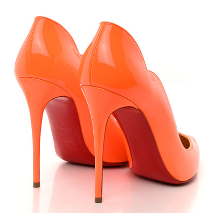 Christian Louboutin Patent Hot Chick 100 Pumps 38 Sunset 4 of 7