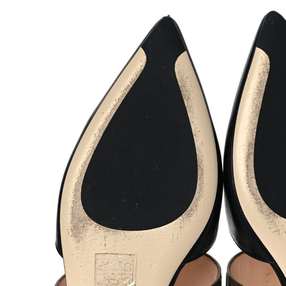 Fendi Vitello FF Embossed Buckle Flat Mules 35.5 Maya Black 7 of 8
