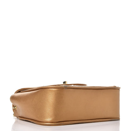 Chanel Metallic Lambskin Mini Quilted Flap Gold 4 of 14