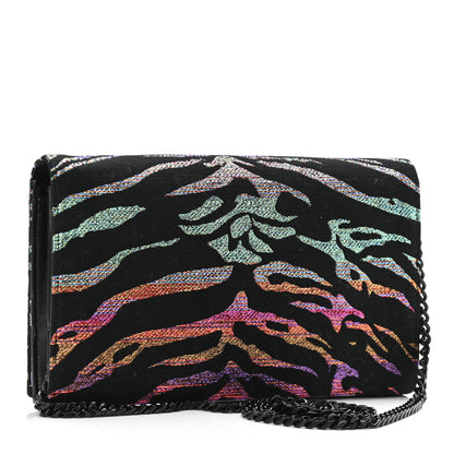 Saint Laurent Tiger Burnout Monogram Chain Wallet Multicolor 3 of 10