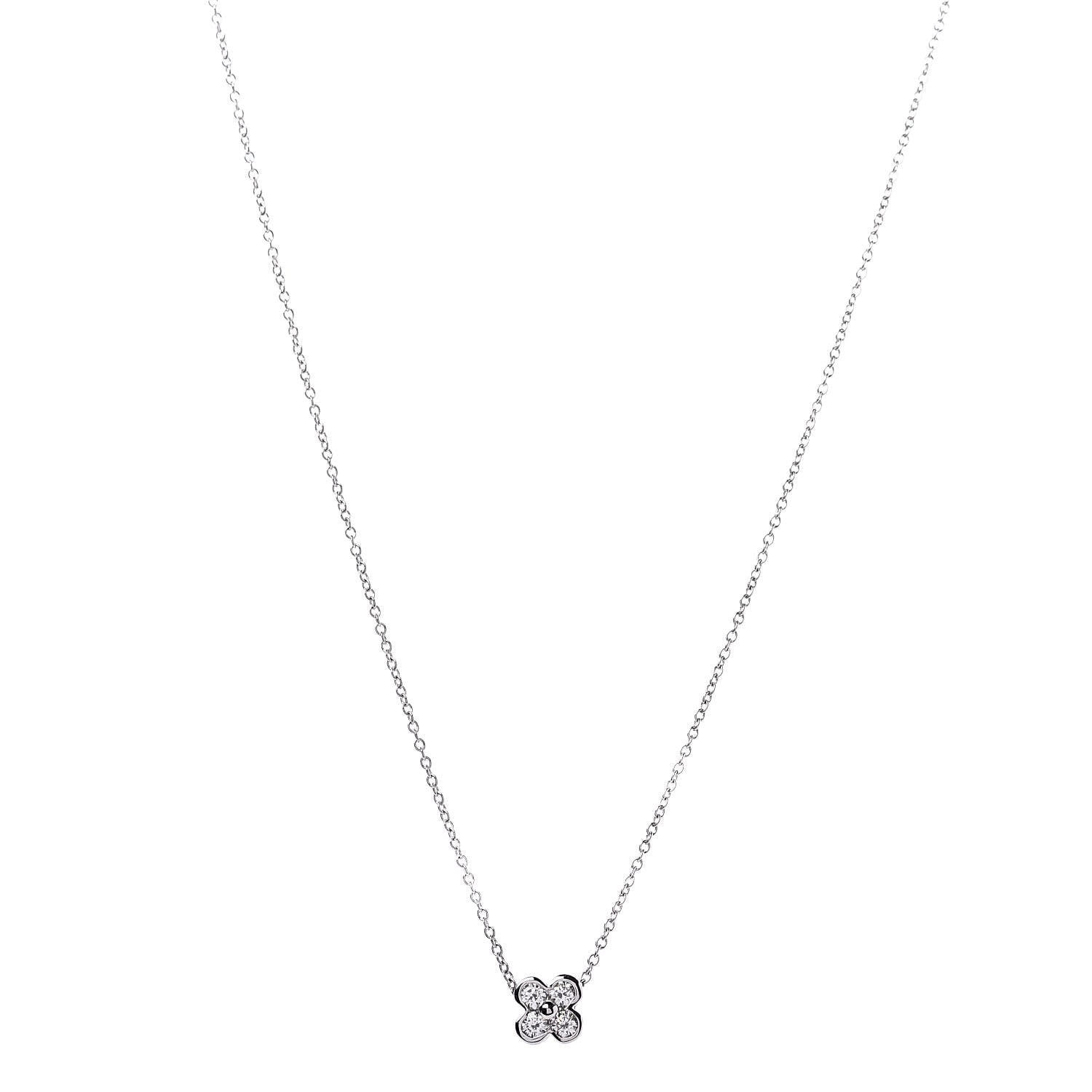 Tiffany Platinum Diamond Lace Pendant Necklace 1 of 6