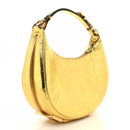 Fendi Rock Millenium Small Fendigraphy Hobo Gold 3 of 11