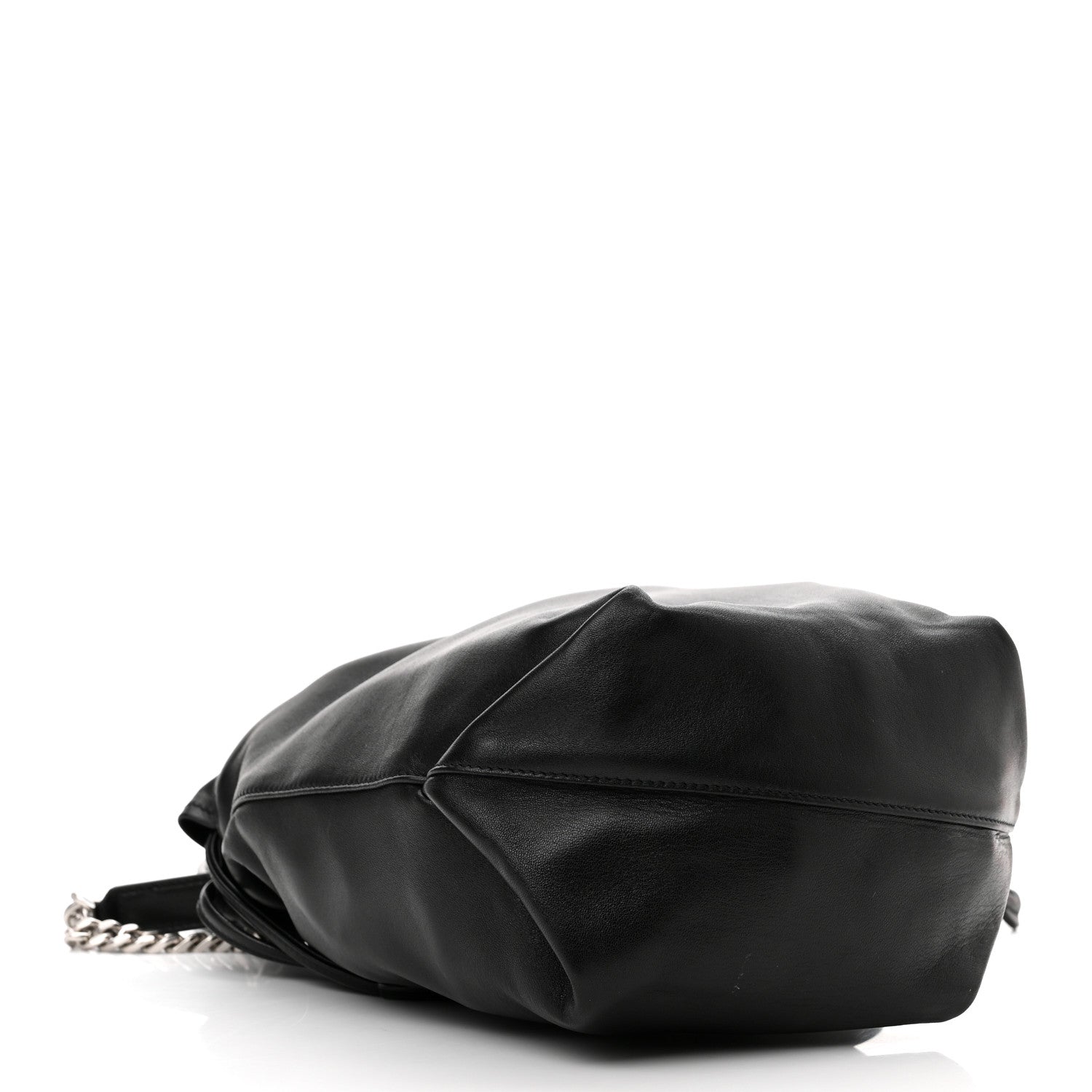 Saint Laurent Lambskin Teddy Drawstring Bag Black 5 of 10