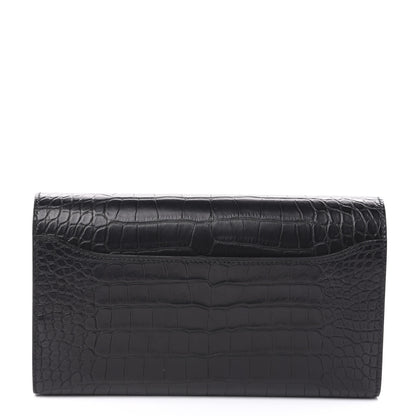 Hermes Matte Alligator Constance Wallet Black 4 of 17