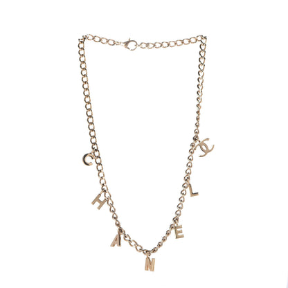 Chanel Logo Necklace Gold 4 of 7