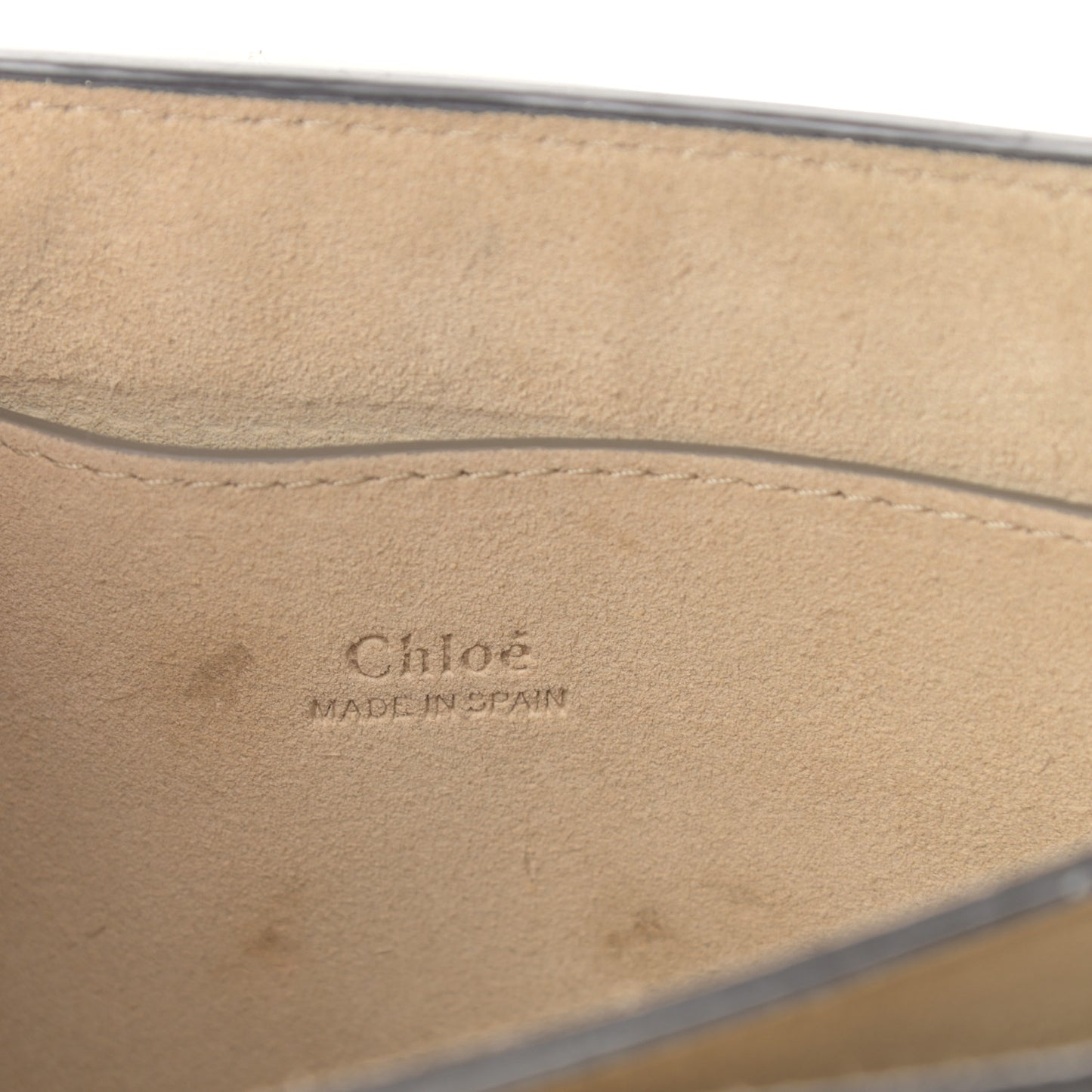 Suede Calfskin Small Faye Shoulder Bag Motty Grey