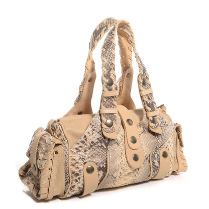 Chloe Python Silverado Shoulder Bag Beige 3 of 9