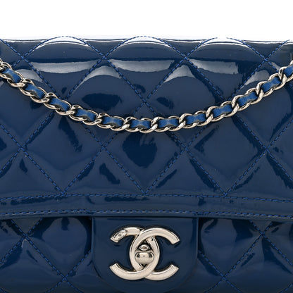 Chanel Patent Quilted Small Coco Shine Flap Blue 8 of 12