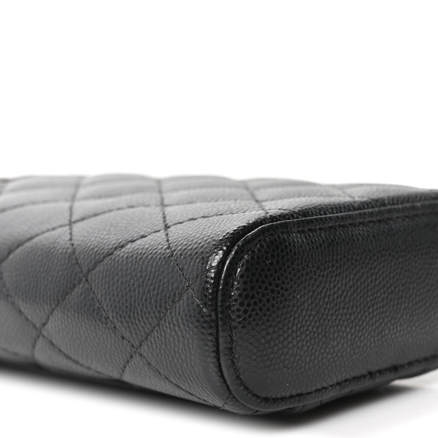 Chanel Caviar Quilted Phone Holder With Chain Black 9 of 10