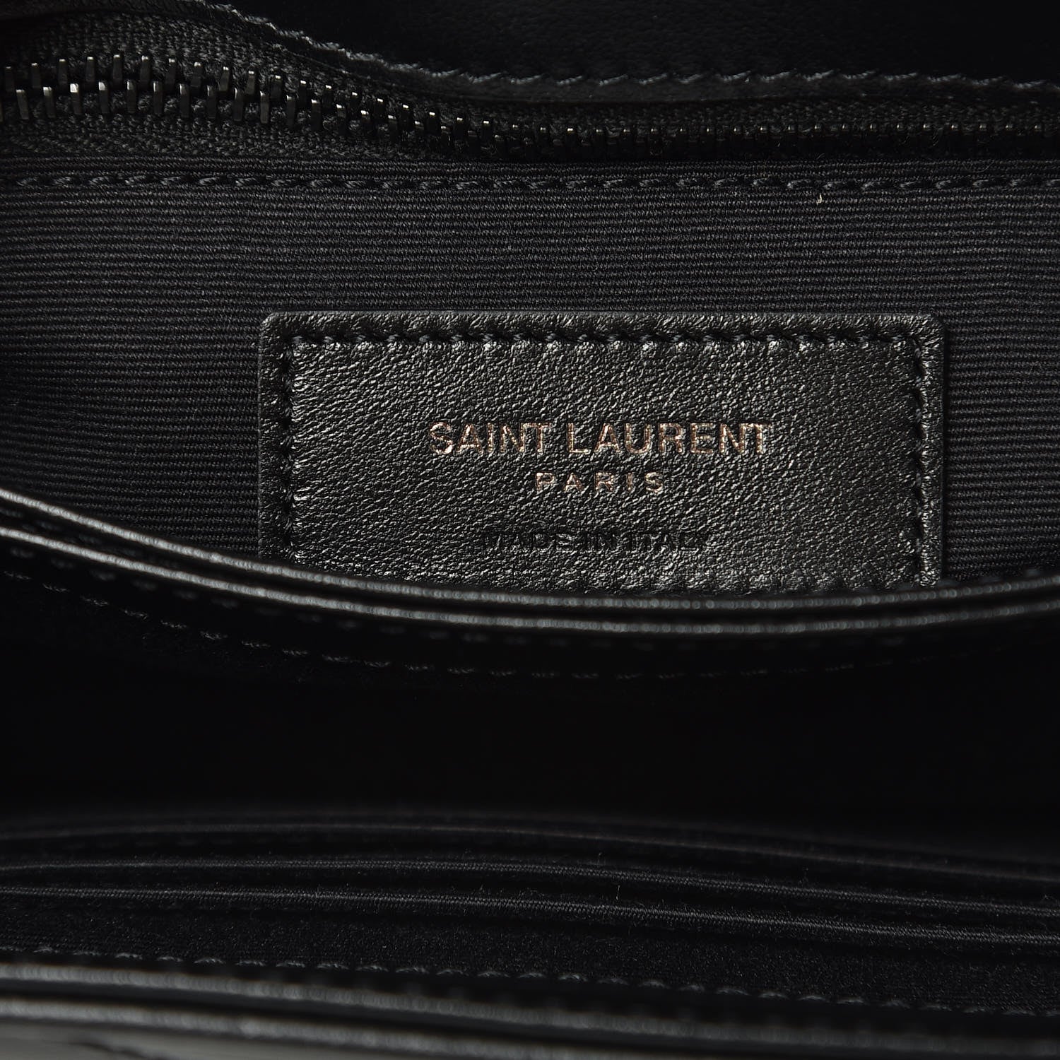 Saint Laurent Calfskin Y Quilted Monogram Toy Loulou Crossbody Bag Black 6 of 10