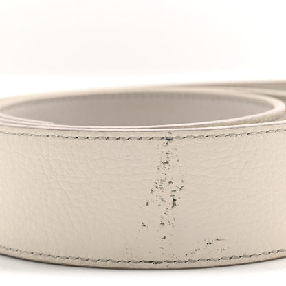 Christian Dior Grained Calfskin CD Icon Belt 95 38 White 8 of 8