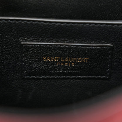 Saint Laurent Lambskin Matelasse Monogram Large Vicky Chain Bag Rouge Eros 6 of 11
