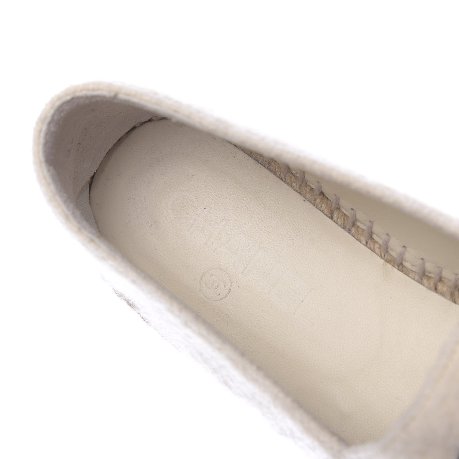 Chanel Wool CC Espadrilles 36 White Black 8 of 10