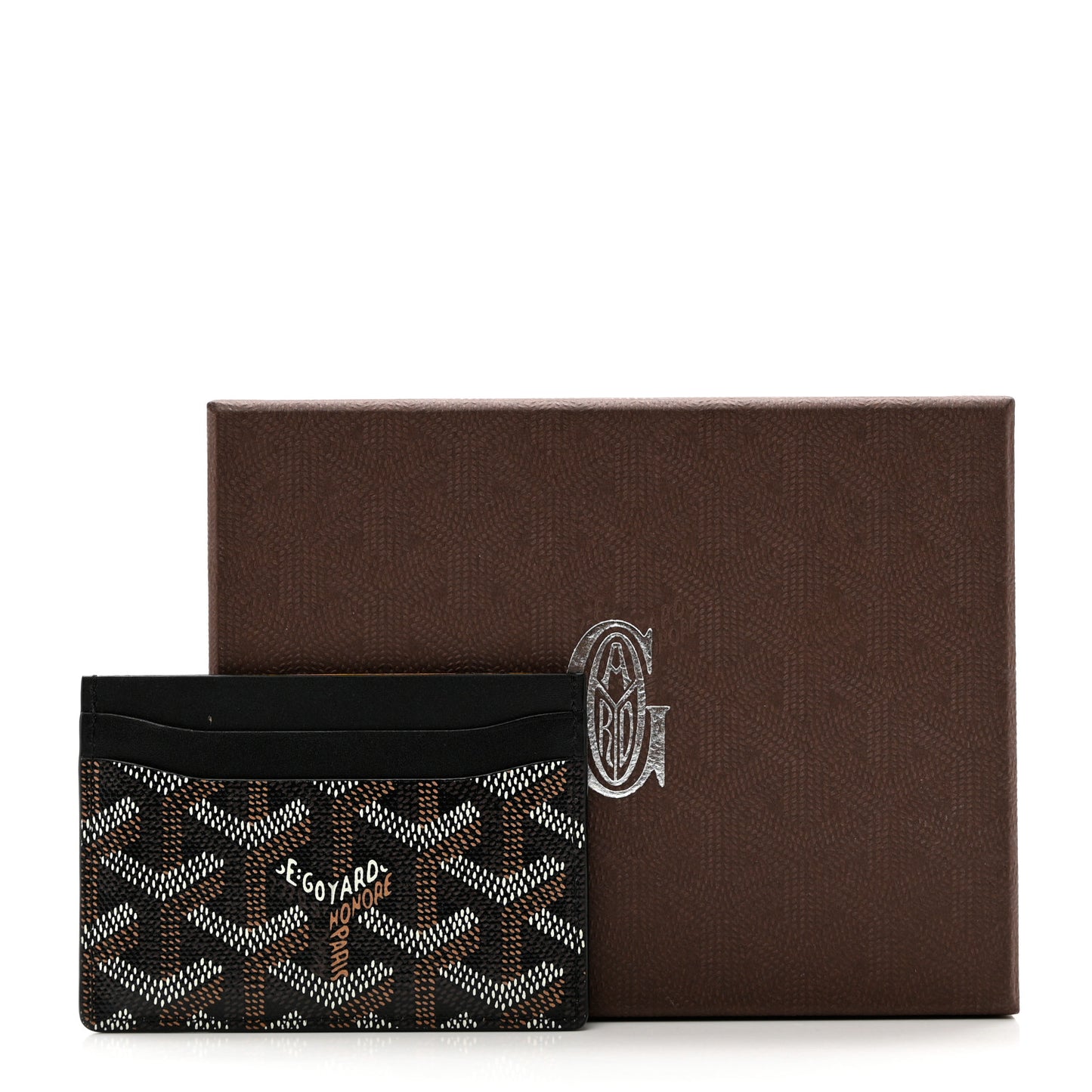 Goyardine Saint Sulpice Card Holder Black