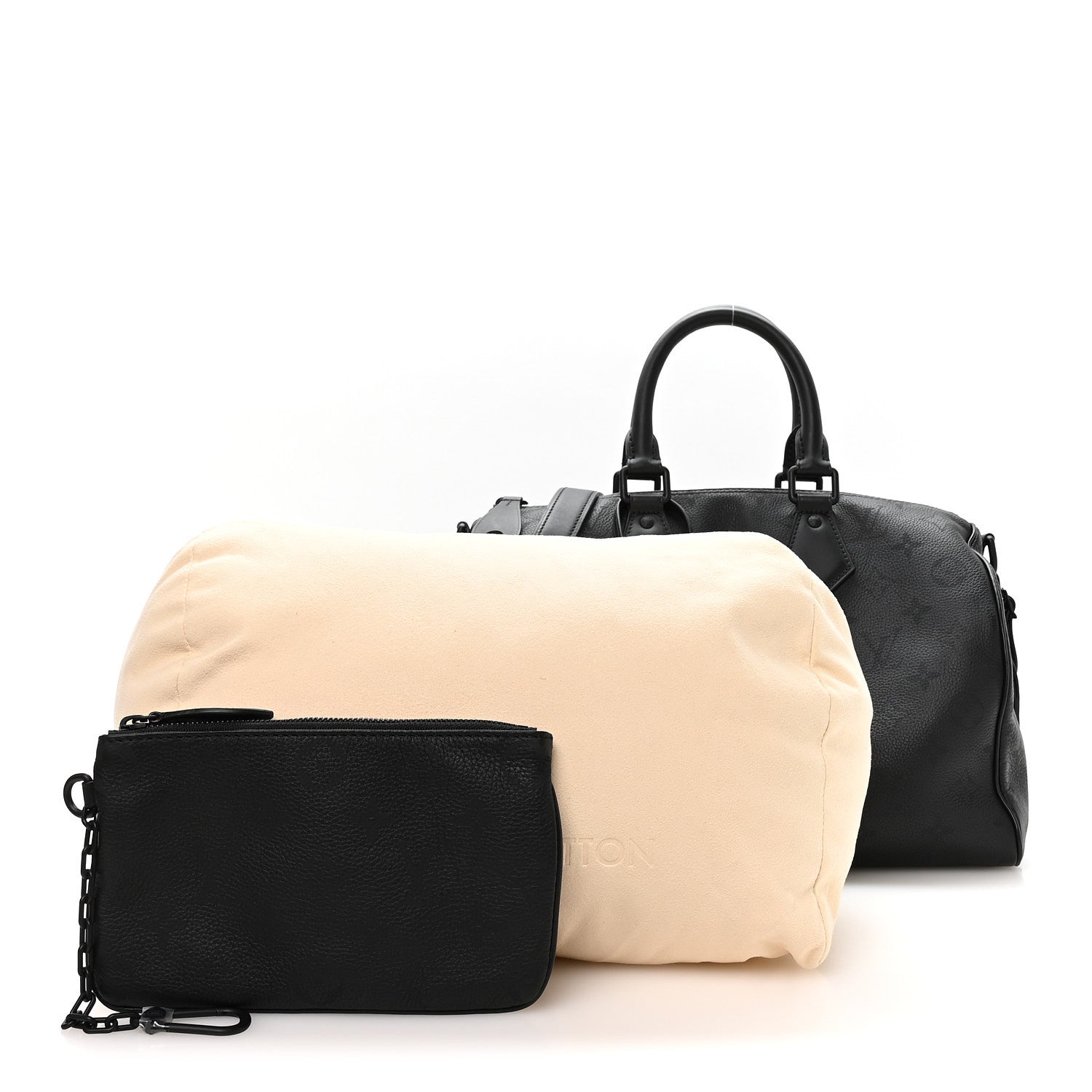 Louis Vuitton Calfskin Monogram Speedy P9 Bandouliere 30 Ultra Black 2 of 10
