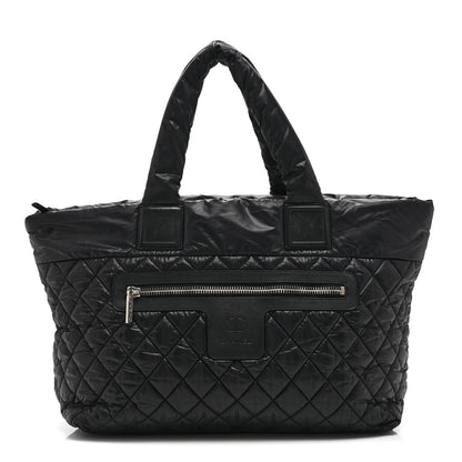 Chanel Nylon Quilted Large Coco Cocoon Tote Black 1 of 10