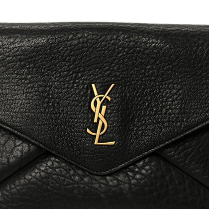 Saint Laurent Grained Lambskin Cassandre Envelope Pouch Black 8 of 8