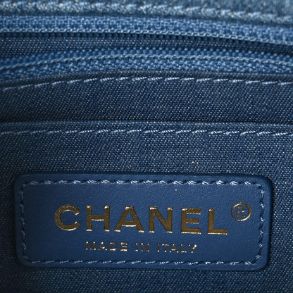 Chanel Denim Quilted Mini Pearl Crush Rectangular Flap Blue 7 of 11