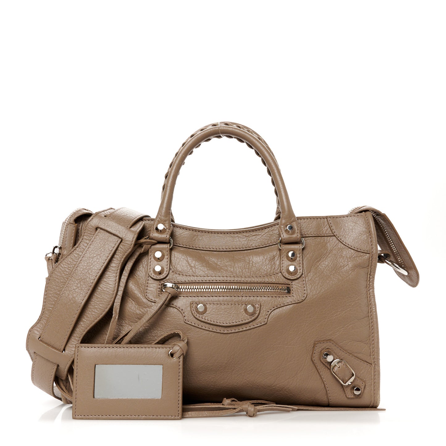 Agneau Classic Silver Hardware S City Dark Mink Grey