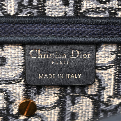 Christian Dior Oblique Embroidered Saddle Bag Blue 6 of 14