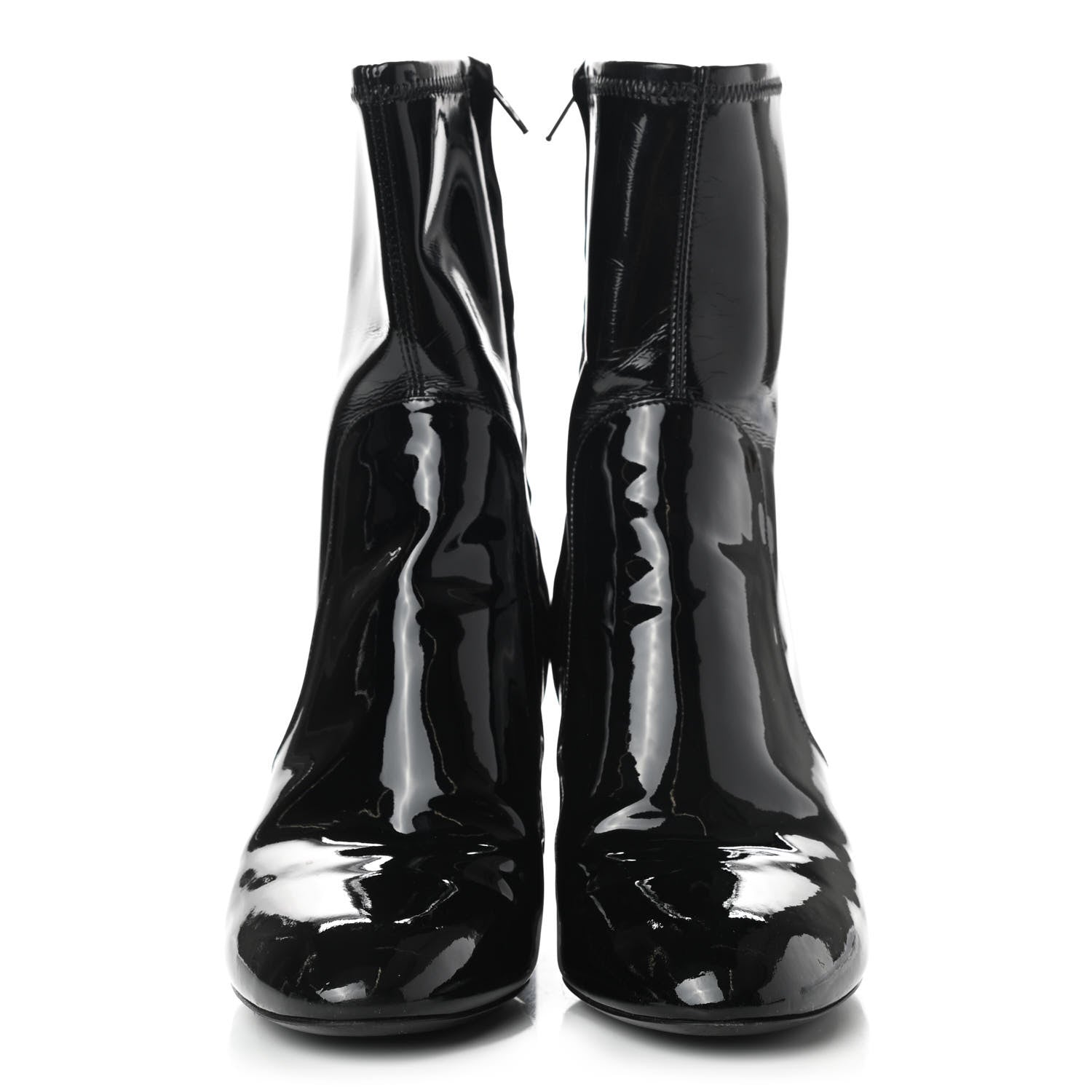 Louis Vuitton Patent Uniformes Silhouette Ankle Boots 38.5 Black 2 of 12