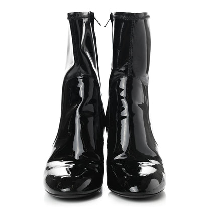 Louis Vuitton Patent Uniformes Silhouette Ankle Boots 38.5 Black 2 of 12