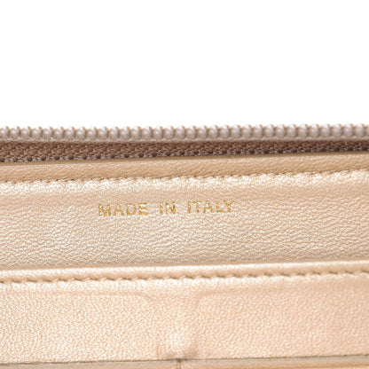 Chanel Lambskin Camellia Embossed Large Gusset Zip Around Wallet Beige 7 of 12