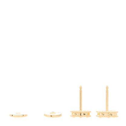 Van Cleef & Arpels 18K Yellow Gold Mother of Pearl Sweet Alhambra Earrings 3 of 4