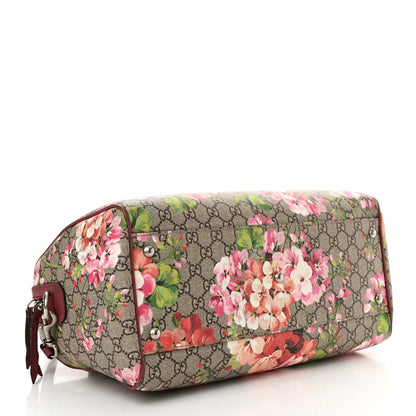 Gucci GG Supreme Monogram Blooms Medium Boston Beige Multicolor Dry Rose 4 of 12