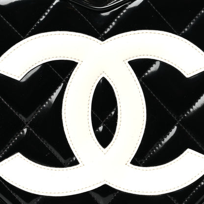 Chanel Patent Quilted CC Barbie Heart Vanity Case Black 9 of 13