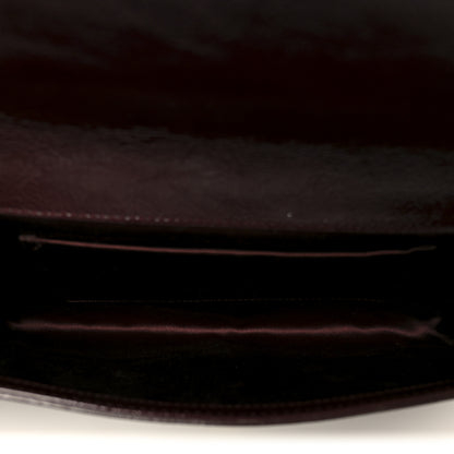 Saint Laurent Textured Patent Calfskin Large Belle De Jour Clutch Berry 5 of 7