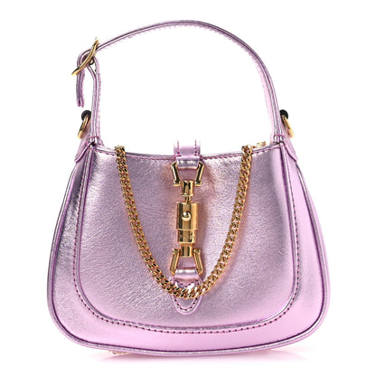 Gucci Laminated Nappa Nano Jackie 1961 Hobo Metallic Pink 1 of 11