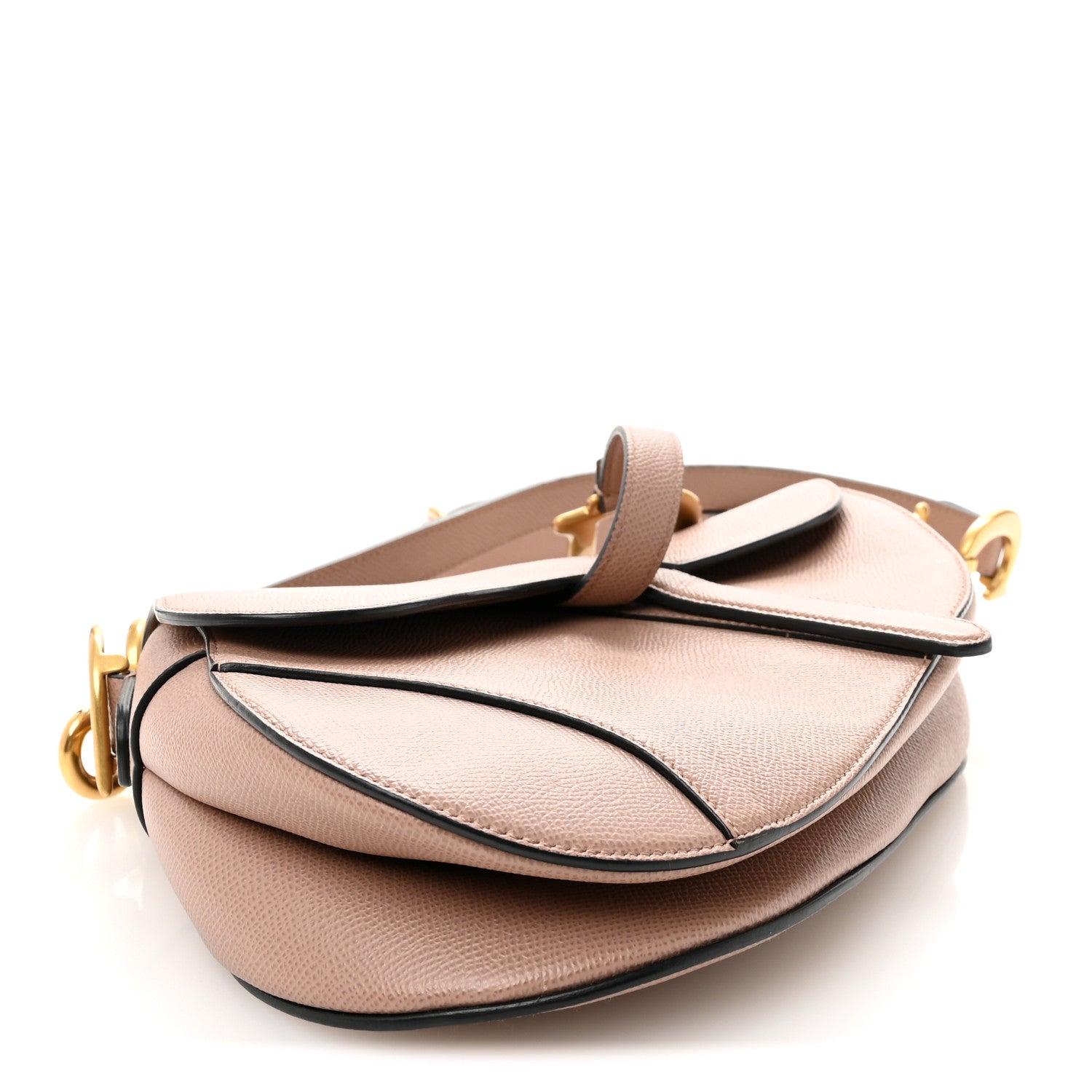 Christian Dior Grained Calfskin Saddle Bag With Strap Fard 4 of 10