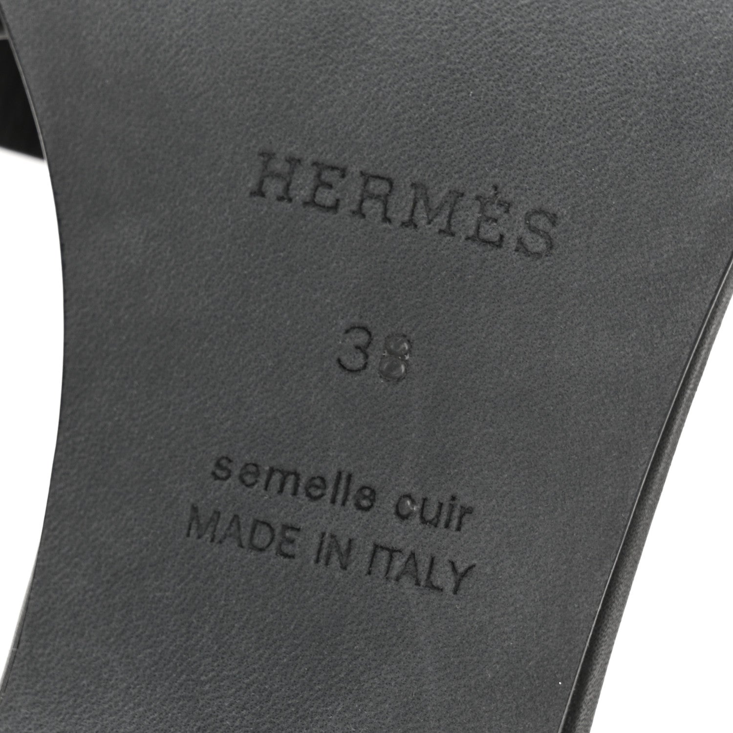 Hermes Calfskin Encens 50 Sandals 38 Black 7 of 11