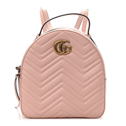 Gucci Calfskin Matelasse GG Marmont Dome Backpack Perfect Pink 1 of 13