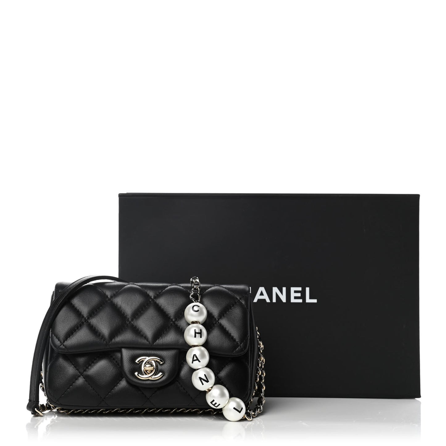 Lambskin Quilted Mini My Precious Flap Black