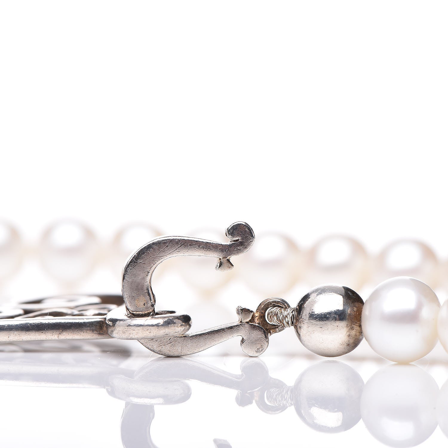Tiffany Sterling Silver 6mm Pearl Goldoni Heart Bracelet 4 of 6