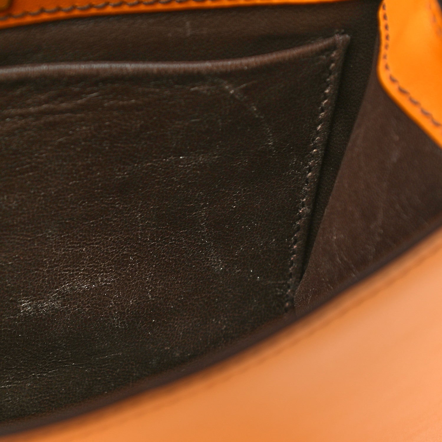 Prada City Calf Pionniere Saddle Bag Ocra Cocco 9 of 24