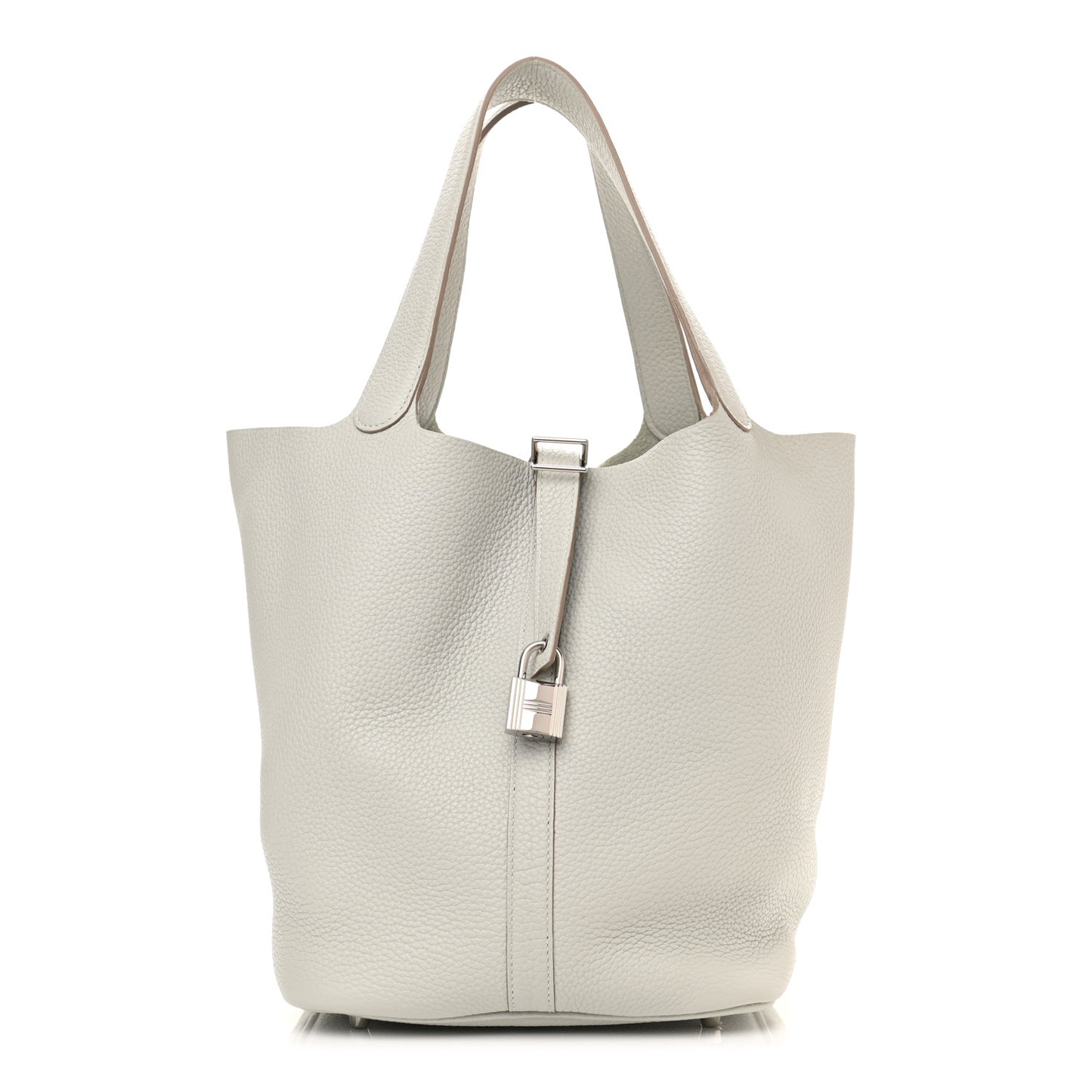 Taurillon Clemence Picotin Lock 26 GM Gris Perle